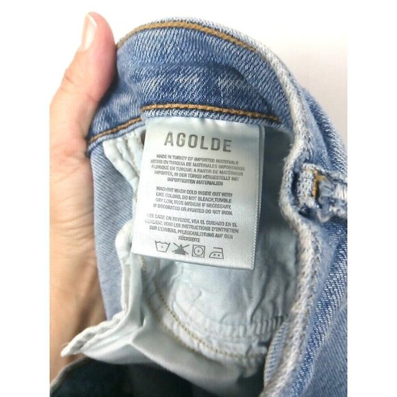 Agolde Jeans Women's Size 27 Blue Toni Mid Rise Skinny Straight Fray - Picture 9 of 13